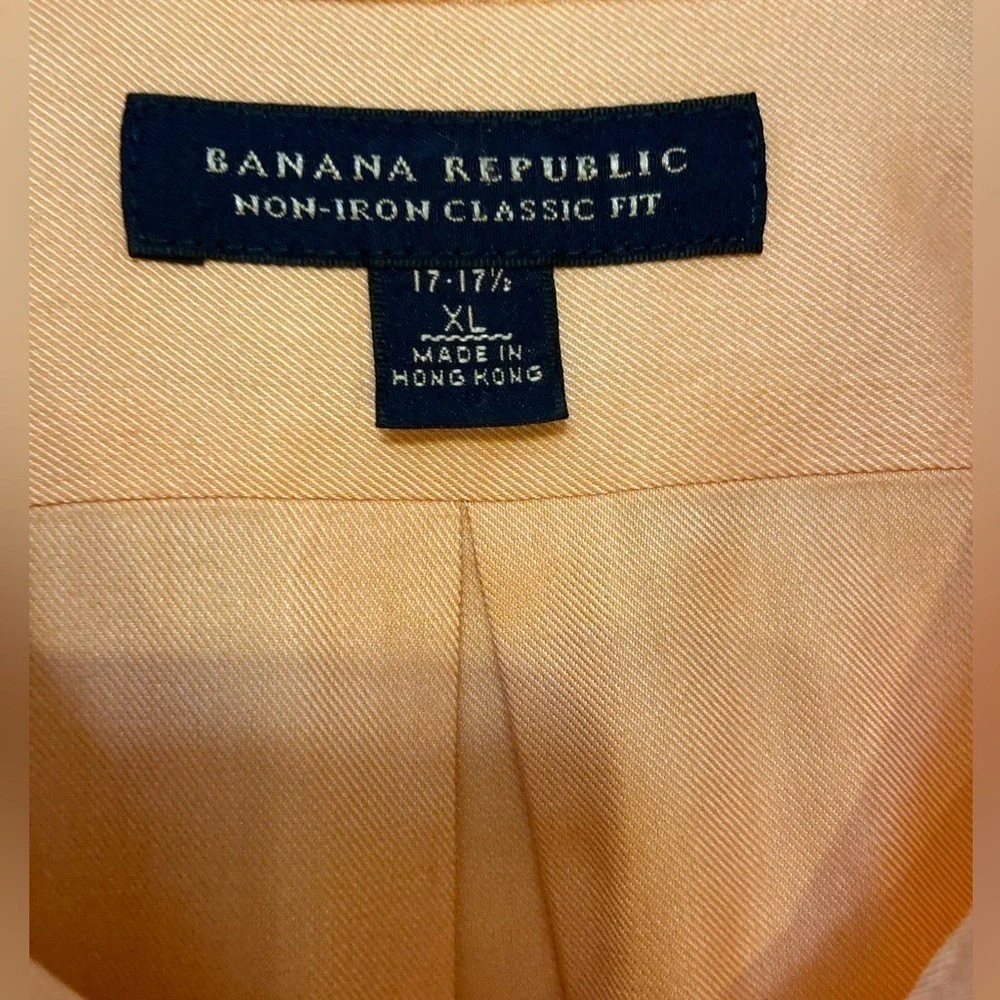 Banana Republic~Men’s Warm Peach Dress Shirt~Button-Up~Long Sleeve~Size XL